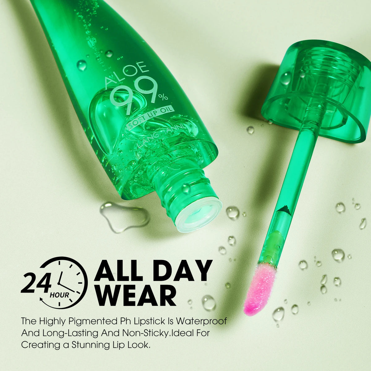 langmannni Aloe Vera Moisturising Lip Gloss Warm Feeling Colour Changing Lip Glaze Long Lasting Moisture Lip Oil Vue