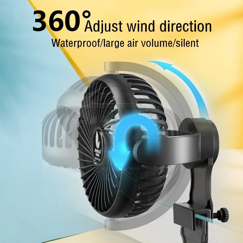 Aquarium Cooling Fan Clip On Marine Coral Tank Temperature Controller Fish Tank Chiller Water Cooling System 360 Rotating Vue