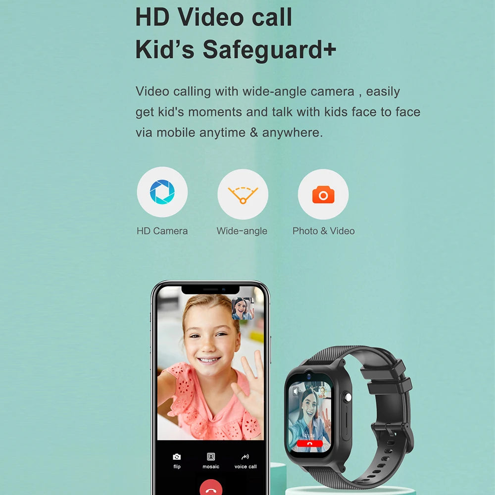 4G Smart Watch Kids GPS WIFI Video Call SOS Child Smartwatch Camera Monitor Tracker Location Phone Watch Boys Girls Gifts Vue