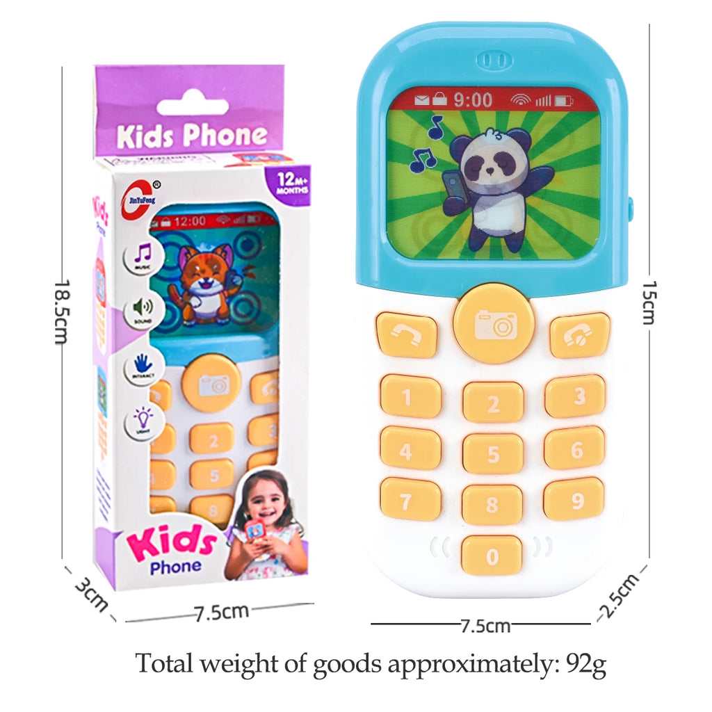 Smartphone Toys, Baby Phone with Music and Light Sound Interact Simulate Making Phone Calls, Gifts for Kids not Include Battery Vue