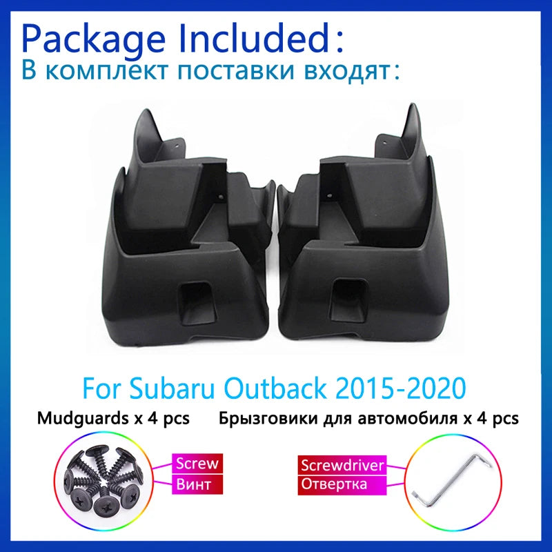 4x Front Rear Mudguard for Subaru Outback BS 2015~2020 Mud Flaps Fenders Splash Guards MudFlaps Wheel Protector Car Accessories Vue