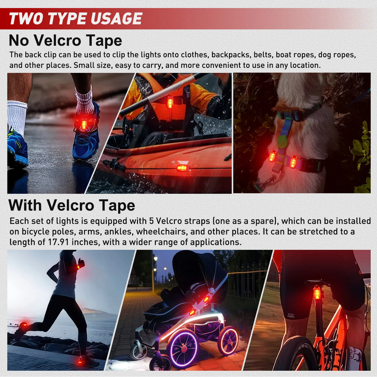 Nilight Bright USB Rechargeable Bicycle Light, Waterproof Bike Front/Rear Lights For Night Riding,Bicycle Headlight For Cycling Vue