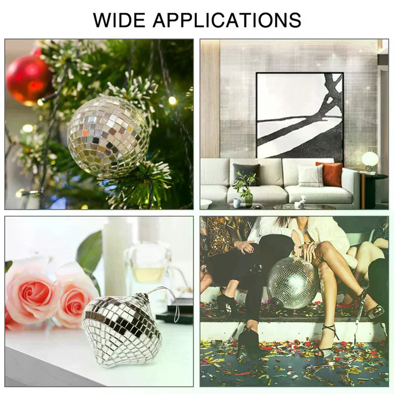 Disco Ball DIY Glass Mirror Stickers Wall Stickers Self-adhesive Home Wall Decor Vue