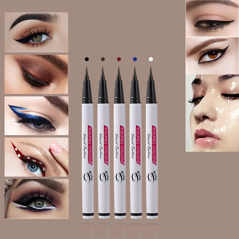 YOUNG VISION 5color waterproof color eyeliner pen, sponge head, eyeliner liquid, quick drying, 5 colors optional Vue