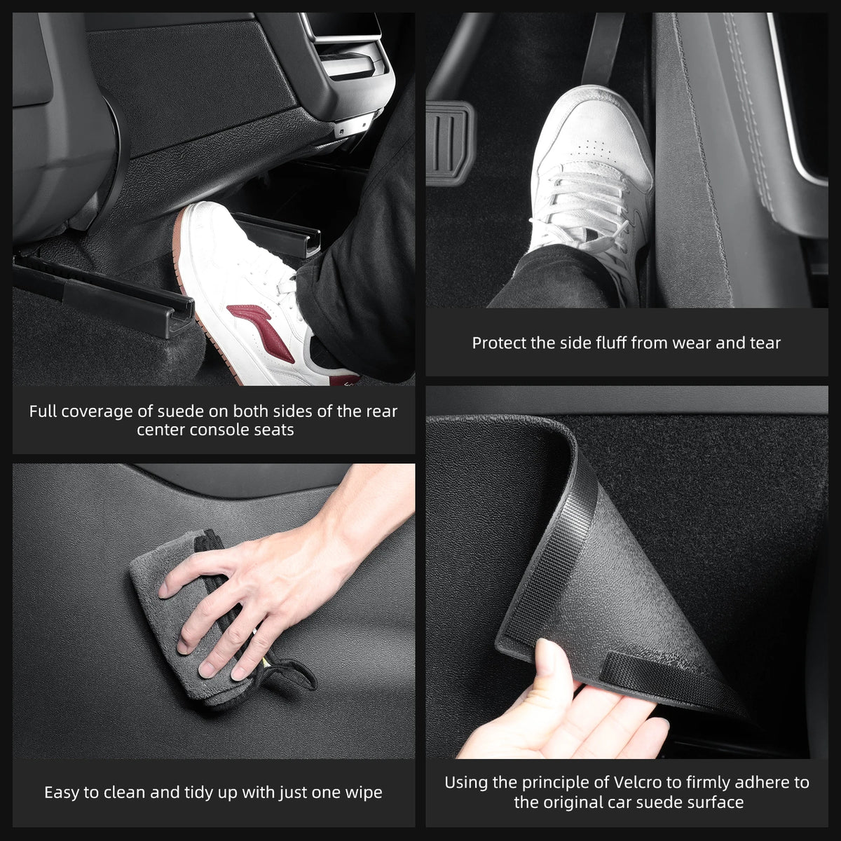 Smabee for Tesla Model Y Launch 2025 2026 Juniper Anti-dirt Protective Pad Central Control Side Anti Kick Pad TPE Accessories Vue