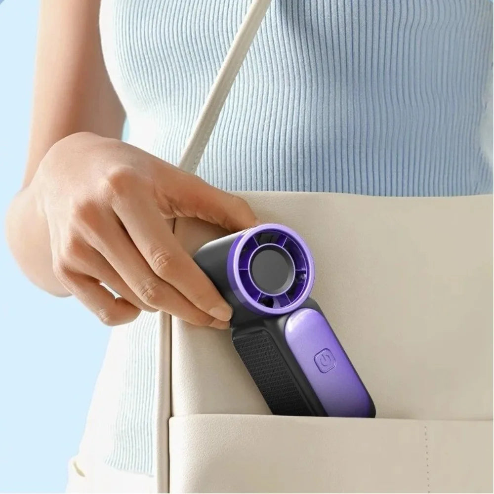 Speed Mini Handheld Fan 100 Adjustable Settings USB Rechargeable Desk