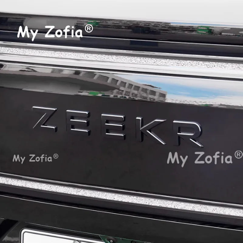 For Zeekr 9X 2025 2026 Car Black ABS Front Logo Car Tail Badge Cover Decor Sticker Frame Garnish Exterior Decoration Accessories Vue