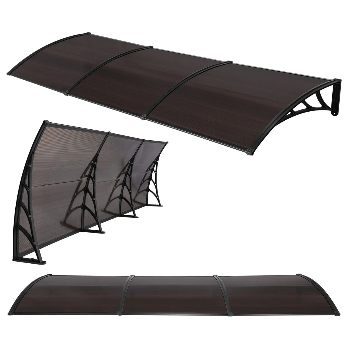 APWIKOGER 118" Porch Awning PC Canopy | UV, Rain & Snow Cover Porch Door Awning Vue