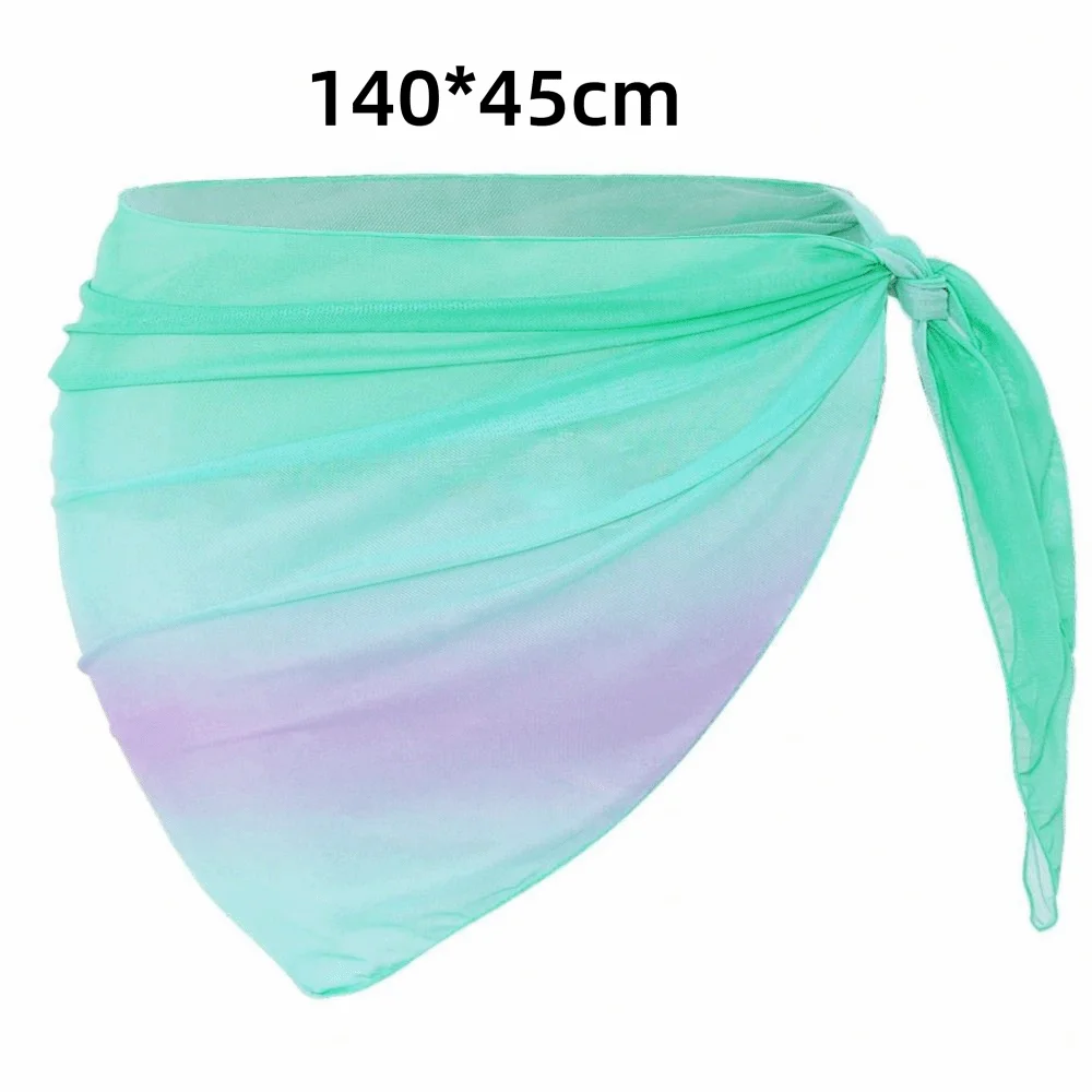 Chiffon Material Beach Dress Short Length Sheer Fabric Sarongs Vue