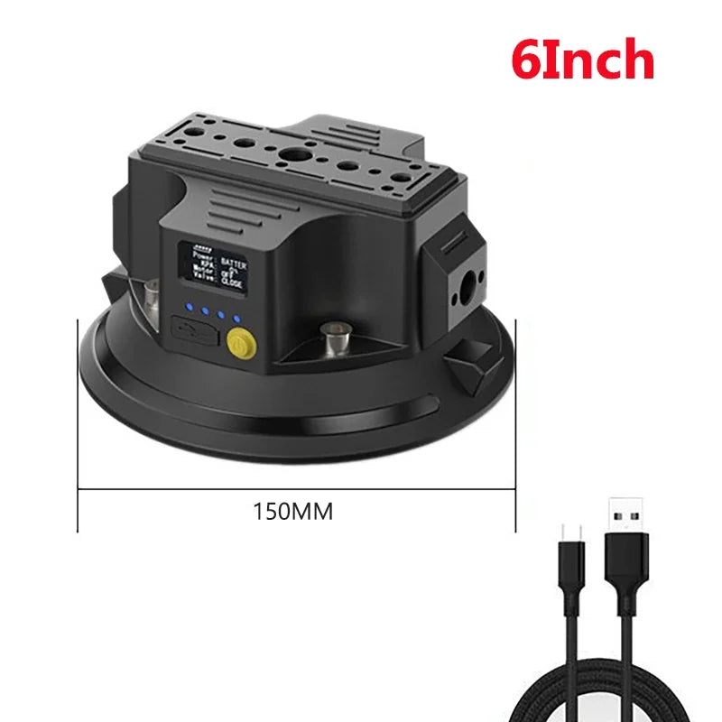 4.5/5/6 Inch Strong Electric Suction Cup Car Camera Suction Cup Shock Absorption Sports Camera Fixed Shooting Tool for Cam Phone Vue 6 inch