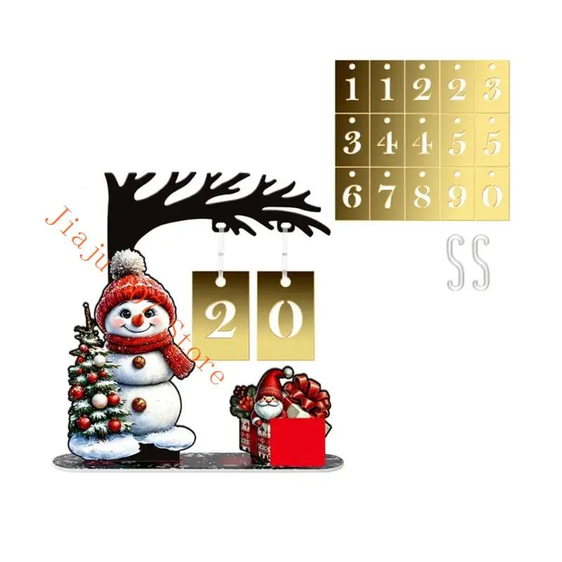Acrylic Advent Calendar Display with Hanging Date Cards Advent Calendar Display Vue as picture CN