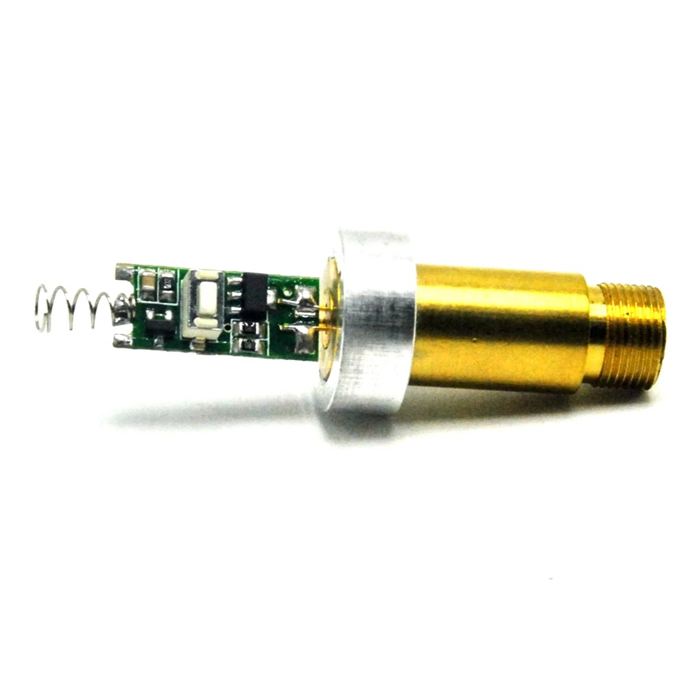 Industrial 532nm 50mw/100mw/200mW Green Laser Dot Module Diode Aluminium Heatsink Driver & Spring 3.7-4.2V Pointer Torch DIY Vue
