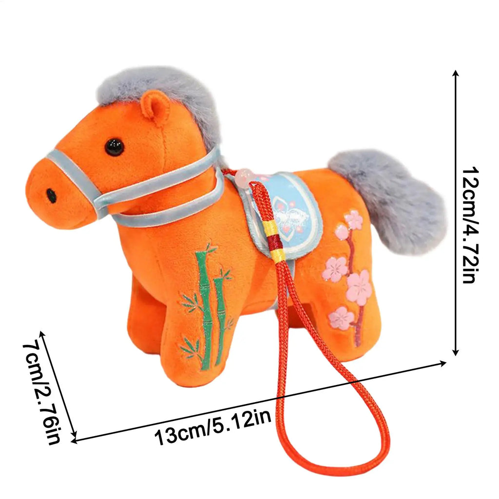 Stuffed Horse Plush Toy 2026 Collectible Cuddly Plush Ornament Chinese New Year Stuffed Animal Toy for Home Living Room Nursery Vue