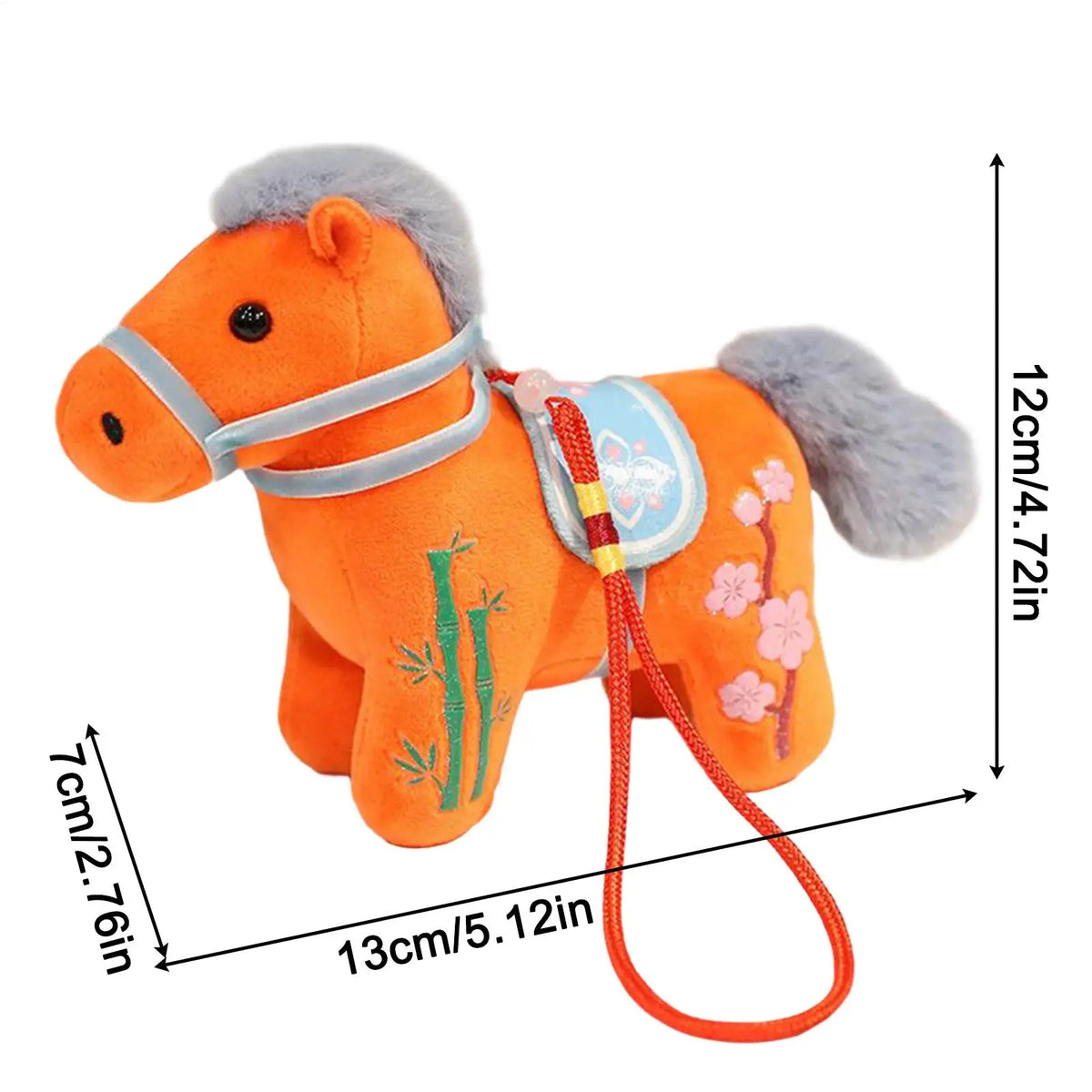 Stuffed Horse Plush Toy 2026 Collectible Cuddly Plush Ornament Chinese New Year Stuffed Animal Toy for Home Living Room Nursery Vue