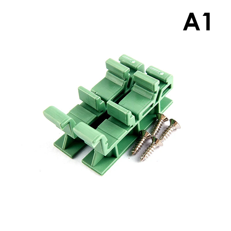 2PCS PCB 25mm Din Rail Mounting Adapter Circuit Board Bracket Holder Carrier Clips Panel Mounting Base PCB Holder Vue A1