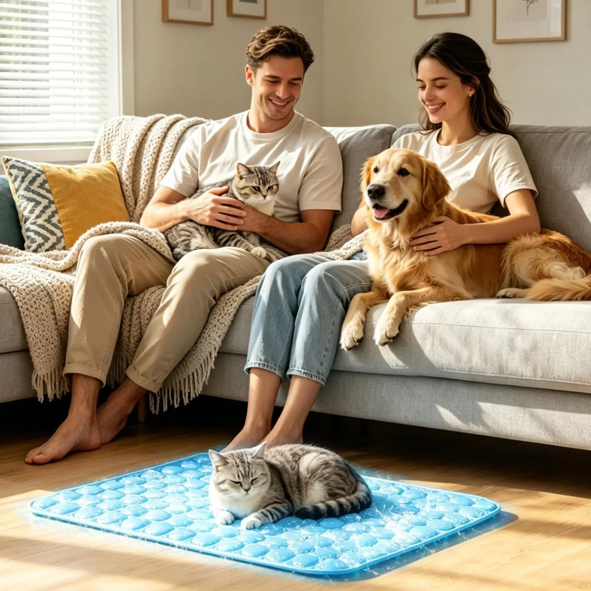 Multiple Sizes Dog Cooling Mat Breathable Sleeping Rug Extra Large Foldable Washable Soft Cat Cooling Pad Portable S/M/L/XL/XXL Vue