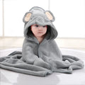 vvocci Baby Bath Towels Soft Toddler Bathrobe Newborn Cartoon Animal Hooded Blanket Warm Sleeping Swaddle Wrap for Boys Girls Vue B324 Gray