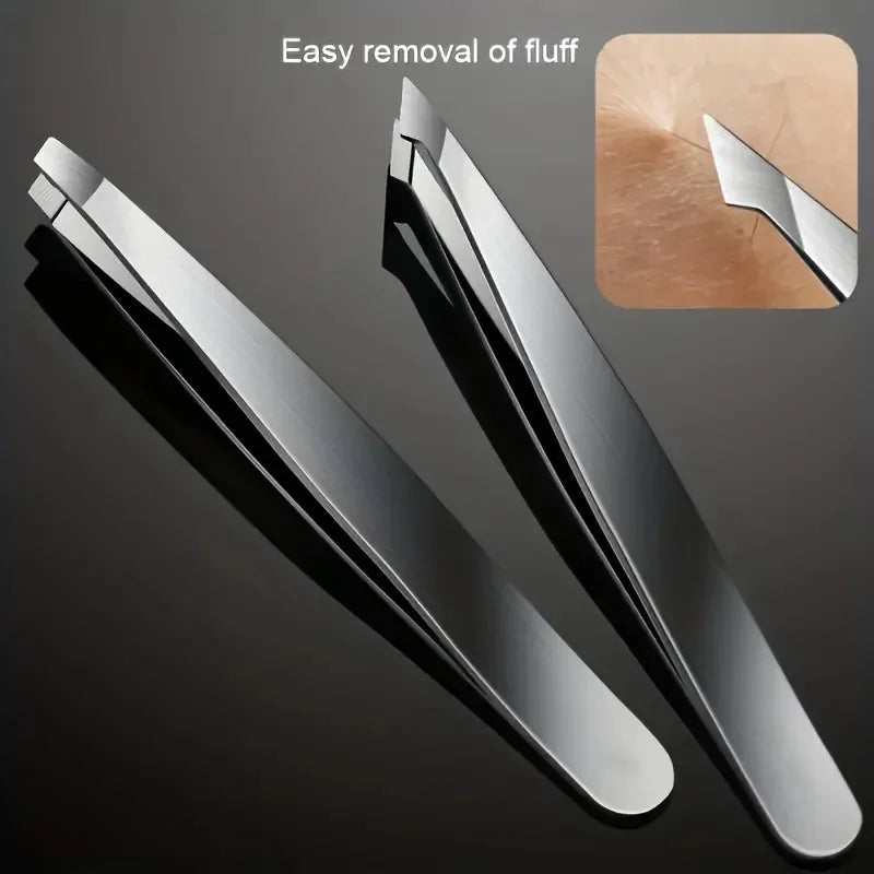 4pcs Professional Tweezers Set - Perfect For Eyebrow Hair Removal, Splinter & Ingrown Hair Removal & For Men & Women Vue