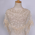 Floral Embroidered Lace Triangle Waist Scarf Hollow Hip Shape Out