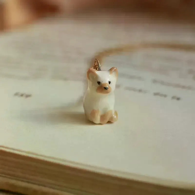 Simple Style Cute Small Animal Series Pendant Fox Stainless Steel Accessories Vue
