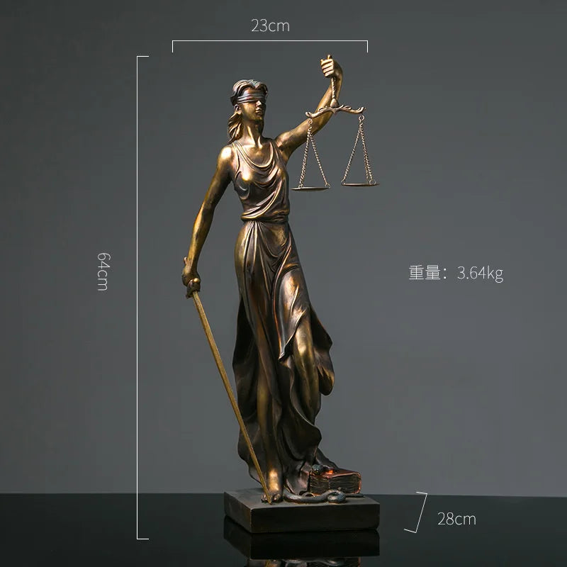 Greek Justice Goddess Sculpture Antique Bronze Scales Law Statue For Lawyer Office Desk Centerpiece For Law Students Decor Gift Vue A1