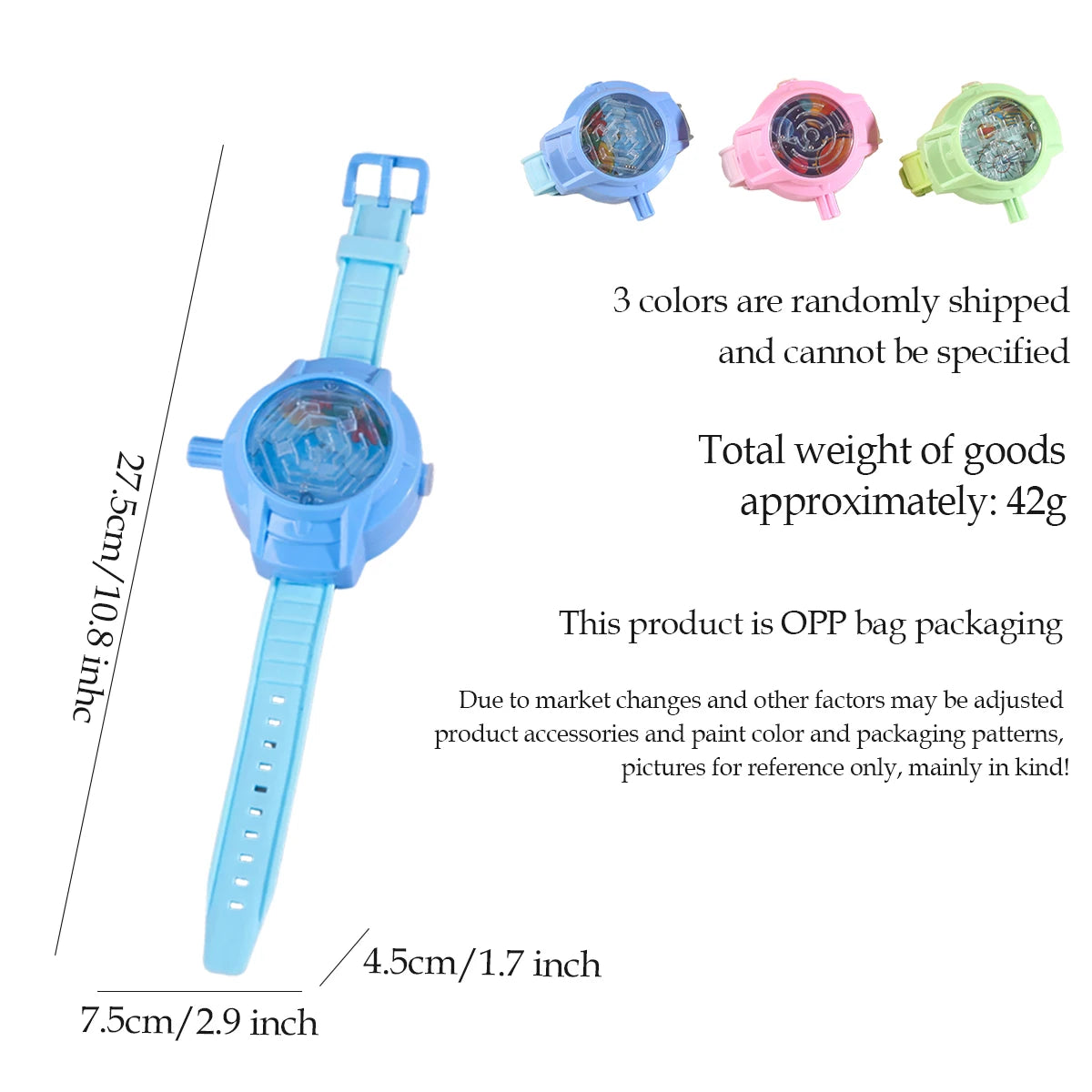 Water Gun Watch, 3 Colors Random Shipment Fun Water Batter Outdoor Indoor Shooting Water Play Game Gifts for Boys and Girls Vue