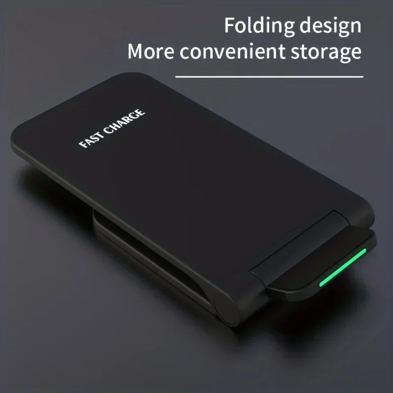 Foldable 30W Wireless Charger Stand Pad For iPhone 16 15 14 13 12 Pro X XS 8 Samsung Xiaomi Induction Fast Charging Dock Station Vue