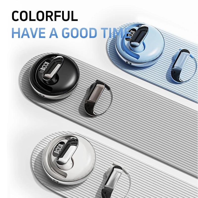 Bluetooth Translation Headset X56 Dual Earhook Headset Compact Portable Headphones With Feature Smart Digital Display Vue