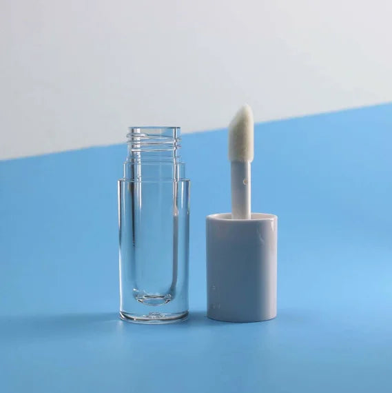 Wholesale Lip Gloss Tube Packaging 6ml With Wand Liquid Lipstick Containers Empty Custom Name Pink Lipgloss Bottle 50pcs Vue WHITE