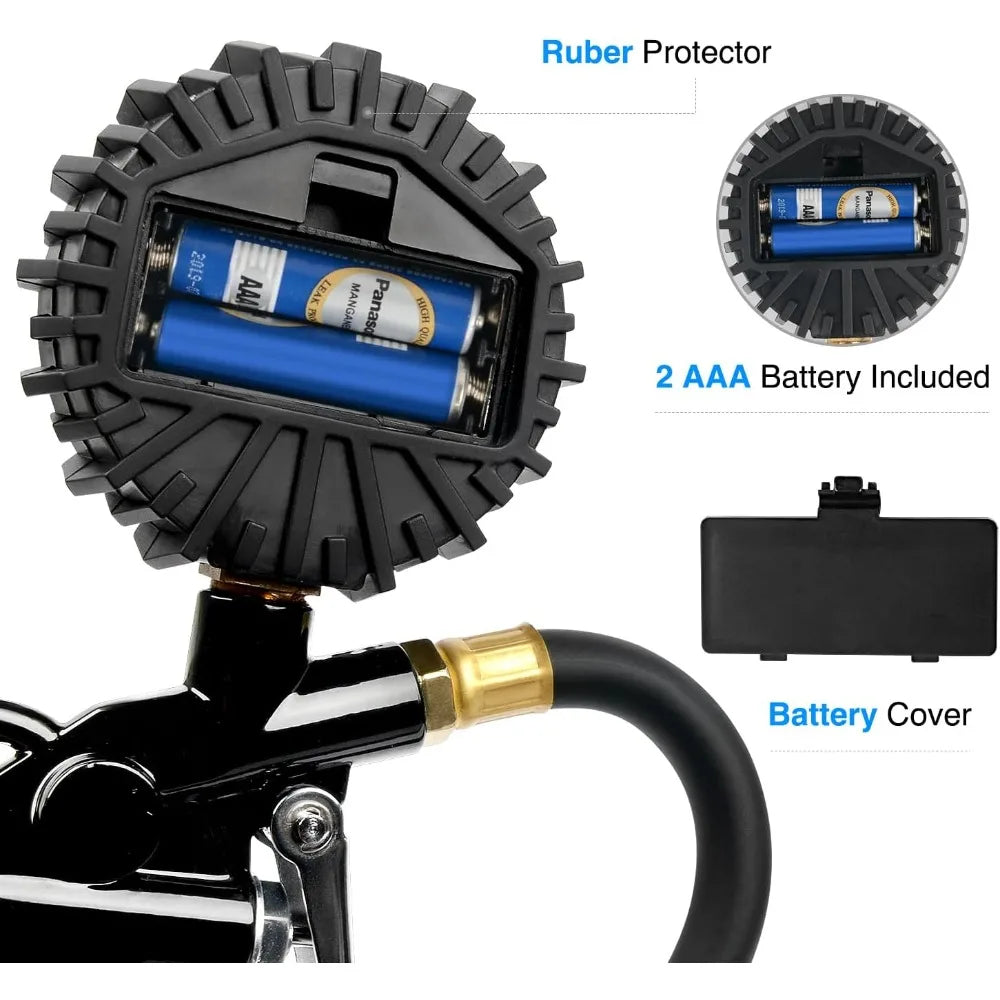 Nilight Digital Tire Inflator Pressure Gauge Pressure Monitoring Gauge Meter Tool Tires Manometer Inflation Gun Inspection Parts Vue
