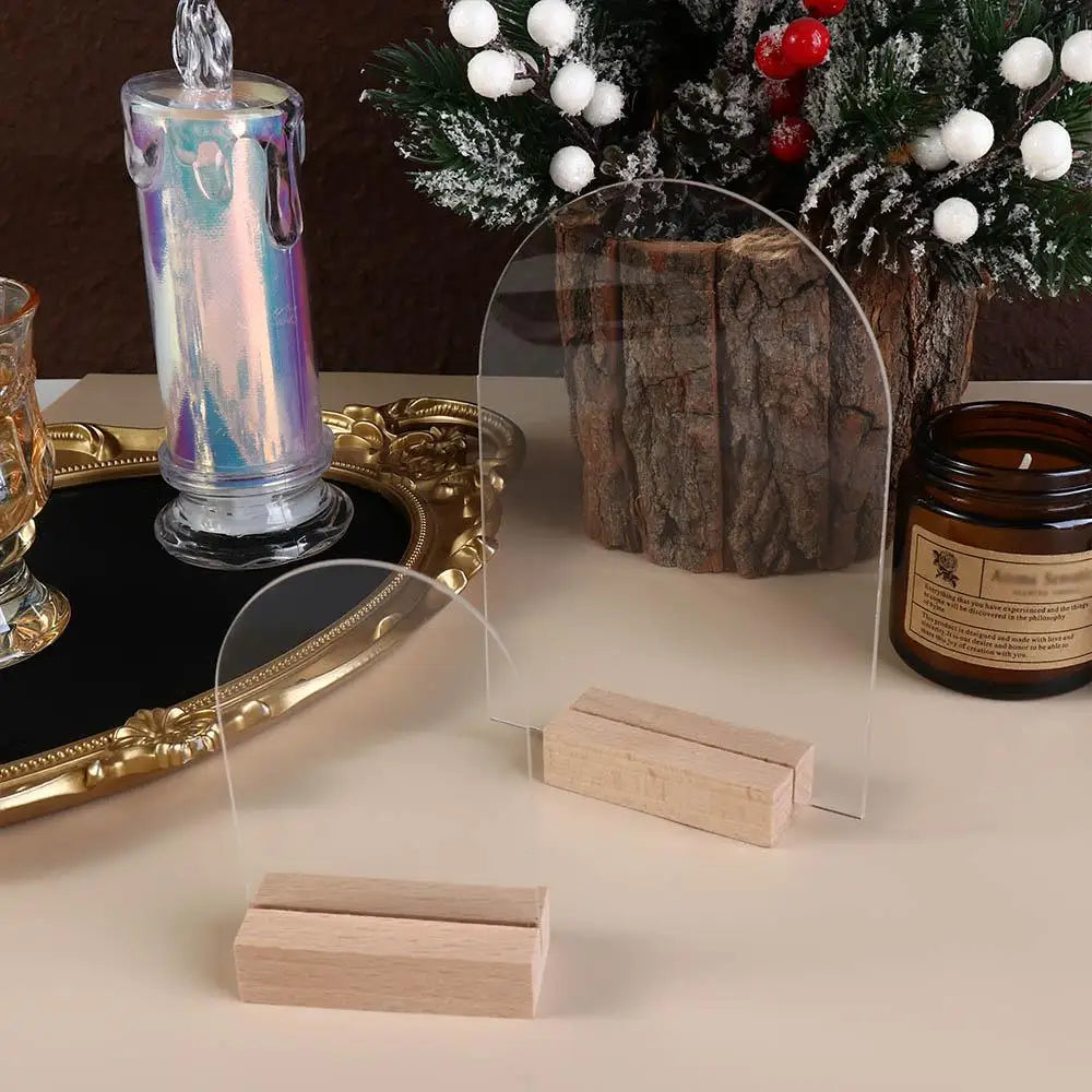 Table Place Card with Base Removable Menu Display Frame Card Display Stand Table Number Plate Table Number Sign Vue