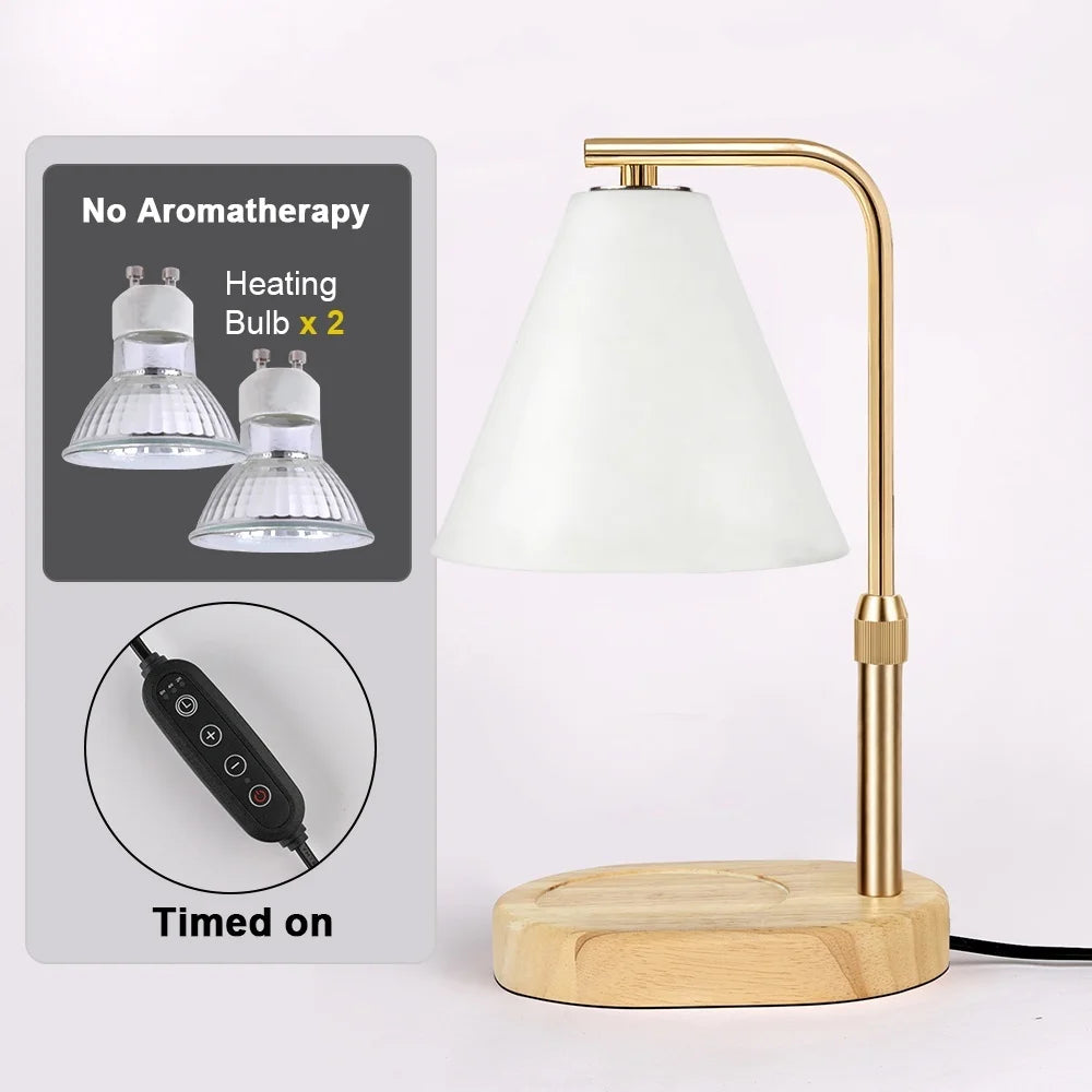 Candle Warmer Lamp with Timer Dimmer, Electric Candle Lamp Warmer, Adjustable Metal Candle Lamp, House Warming Gifts Vue TE-SA-WH-05 EU Plug