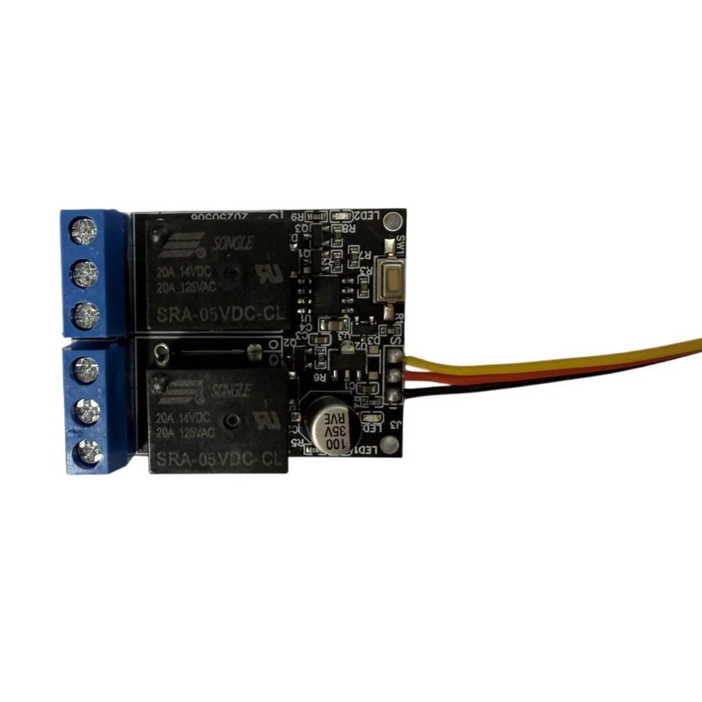 RC Model 2 Channel PWM Relay Switch Receiver Controlled Electronic Switch for Aircraft Car Model 4.8-8.4V Max 20A 3 Working Mode Vue