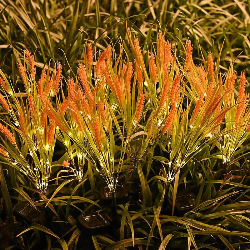 Solar-Powered Autumn Harvest Decor Wheat Lawn Light Garden Stake LED Outdoor Decor Perfect for Yard & Patio Ambiance Garden Vue