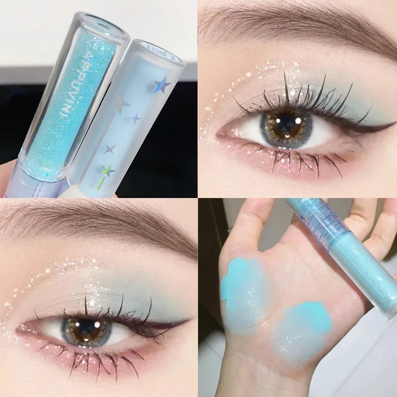 Double-headed Liquid Eye Shadow Matte Sequins Pearlescent Eye Makeup Lying Silkworm Brightening Droplet Tear Makeup Beauty Tools Vue 01