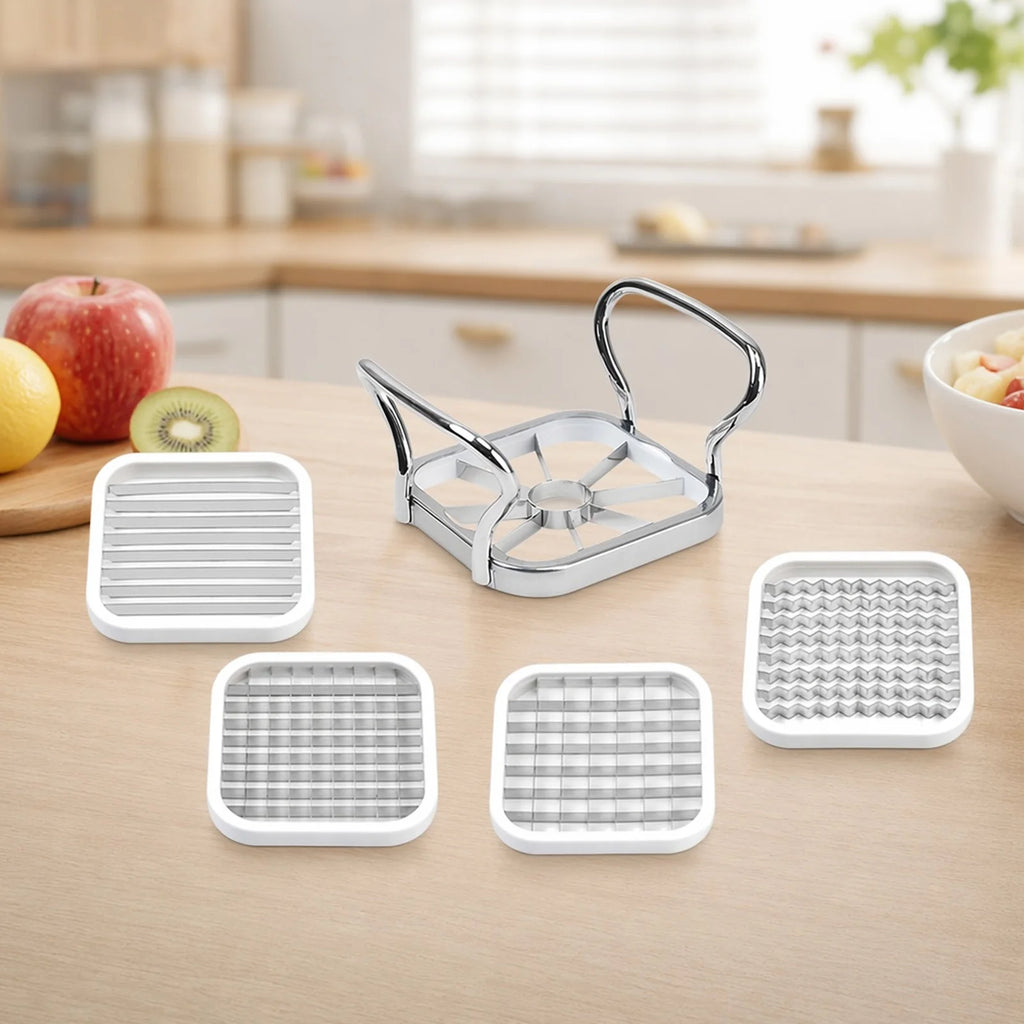 5-in-1 Stainless Steel French Fry Cutter & Vegetable Slicer Vegetable Fry Cutter Vue