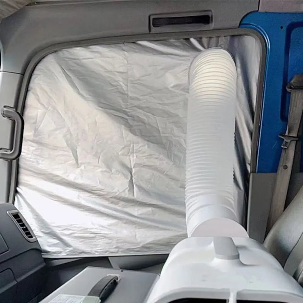 Thickened Truck Portable Air Window Seal Cloth Heat Insulation Rainproof AC Exhaust Hose Cover Sun Protection Universal Vue