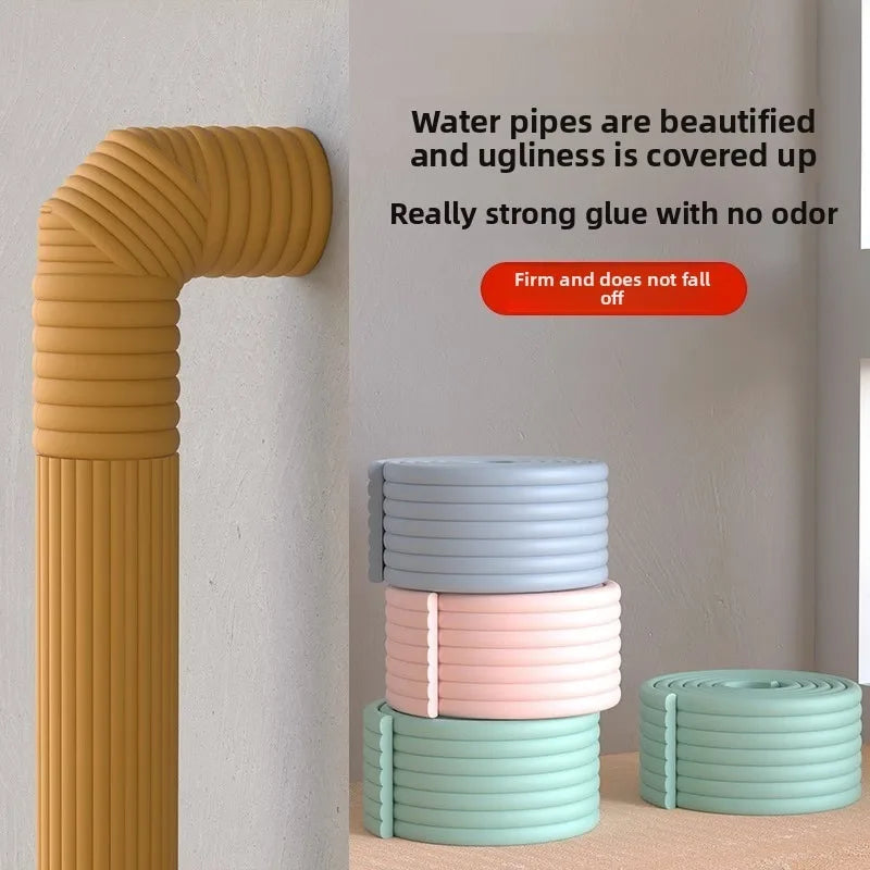 1-5pcs 2M Indoor Pipe Hider Decorative Cover for Fire Sprinkler Sewage AC Heating Tubes Creative Hideaway Home Decor Vue