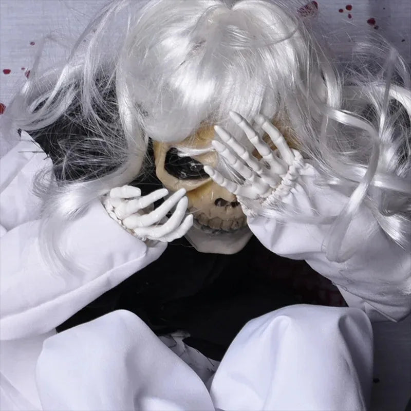Ghostly Crying Vibrating Figure Halloween Decoration Prank for Bar KTV Escape Room Asylum Scary Party Prop Supply Vue