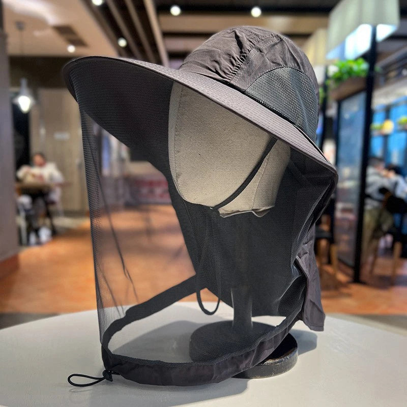 Outdoor Fishing Cap Anti Mosquito Insect Hat Fishing Hat Bug Mesh Head Net Face Protector Camping Hats Fishing Cap Vue
