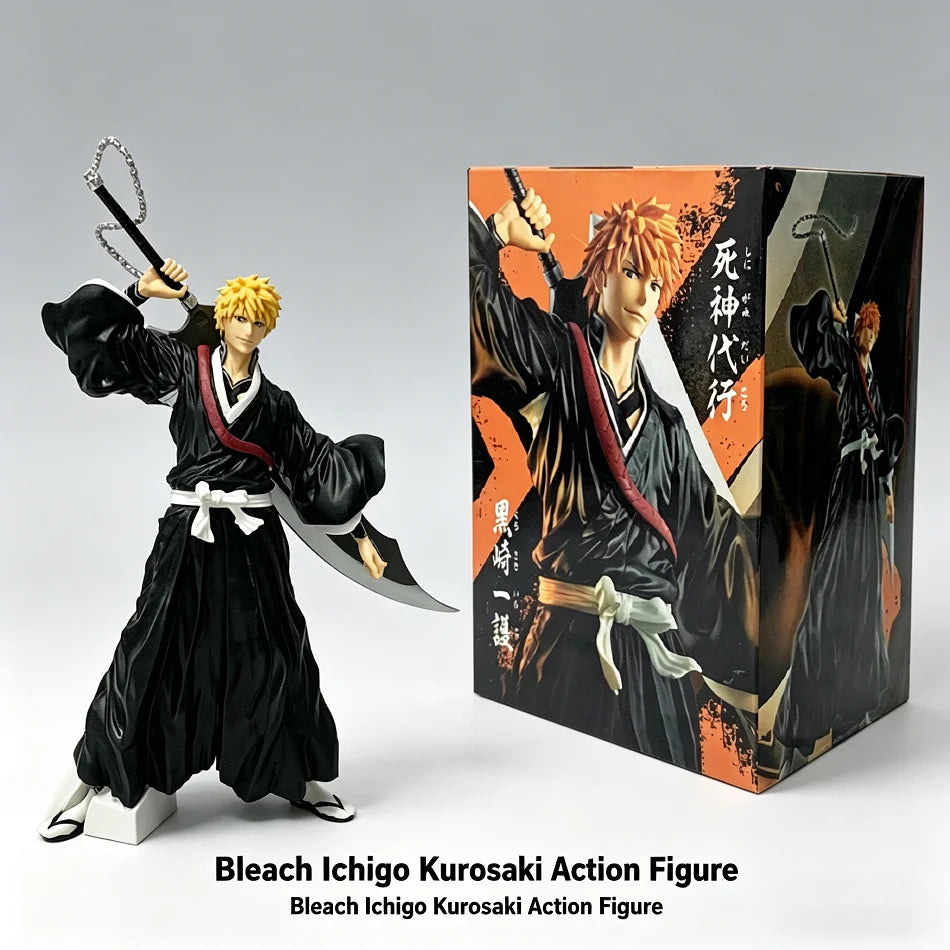 21cm Bleach Anime Figure Kurosaki Ichigo Action Figure Aizen Sousuke/Hitsugaya Toushirou Figurine PVC Model Collection Toys Gift Vue