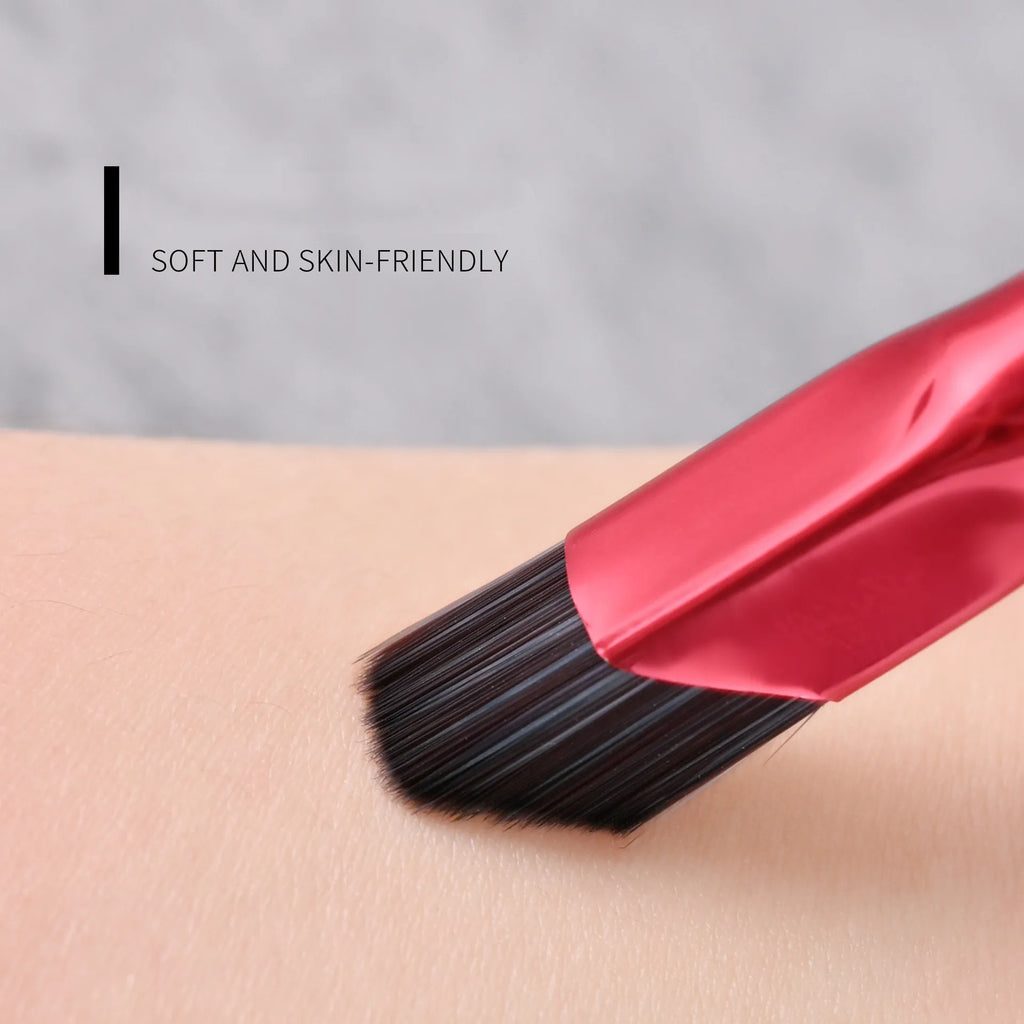 Lash Eye Brow Brush Private Label Professional Wild Eyebrow Makeup Brushes Angled Flat Hairline Artifact Tool Wholesale 10pcs Vue Red