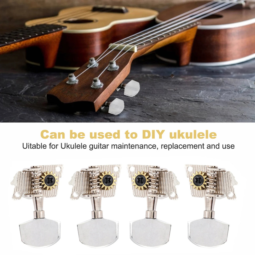2L2R Silver Classical Ukulele Tuning Pegs Machine Heads Ukulele DIY Parts Classical Ukulele Tuning Peg Vue