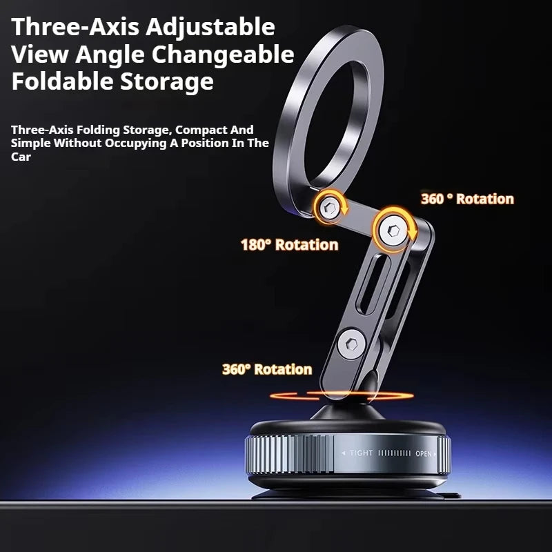 X53 Magnetic Phone Holder Rotating Folding Vacuum Suction Mag Stand For Car Navigation Gym Kitchen Streaming Bracket Vue