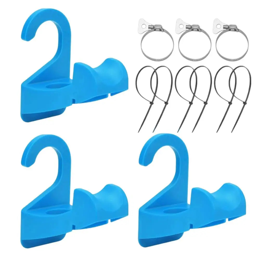 3PCS Anti-Slip Pool Hose Bracket, Leak-Proof Pipe Holder Clips, Heavy-Duty Tube Fastener for Garden Farm Beach Pool Outdoor Use Vue 3pcs