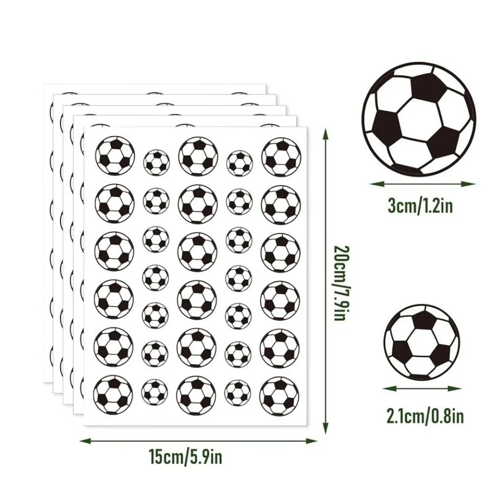 Toy Paper Soccer Stickers Festival Waterproof Football Stickers Multi-size Decorative Sports Ball Sealing Label Children Vue 1600*900*700MM 5 Sheets