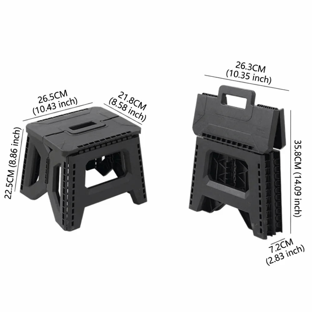 Lightweight Collapsible Folding Stool Heavy-Duty Portable Step Chair Durable Thickened Camping Stool Travel Vue