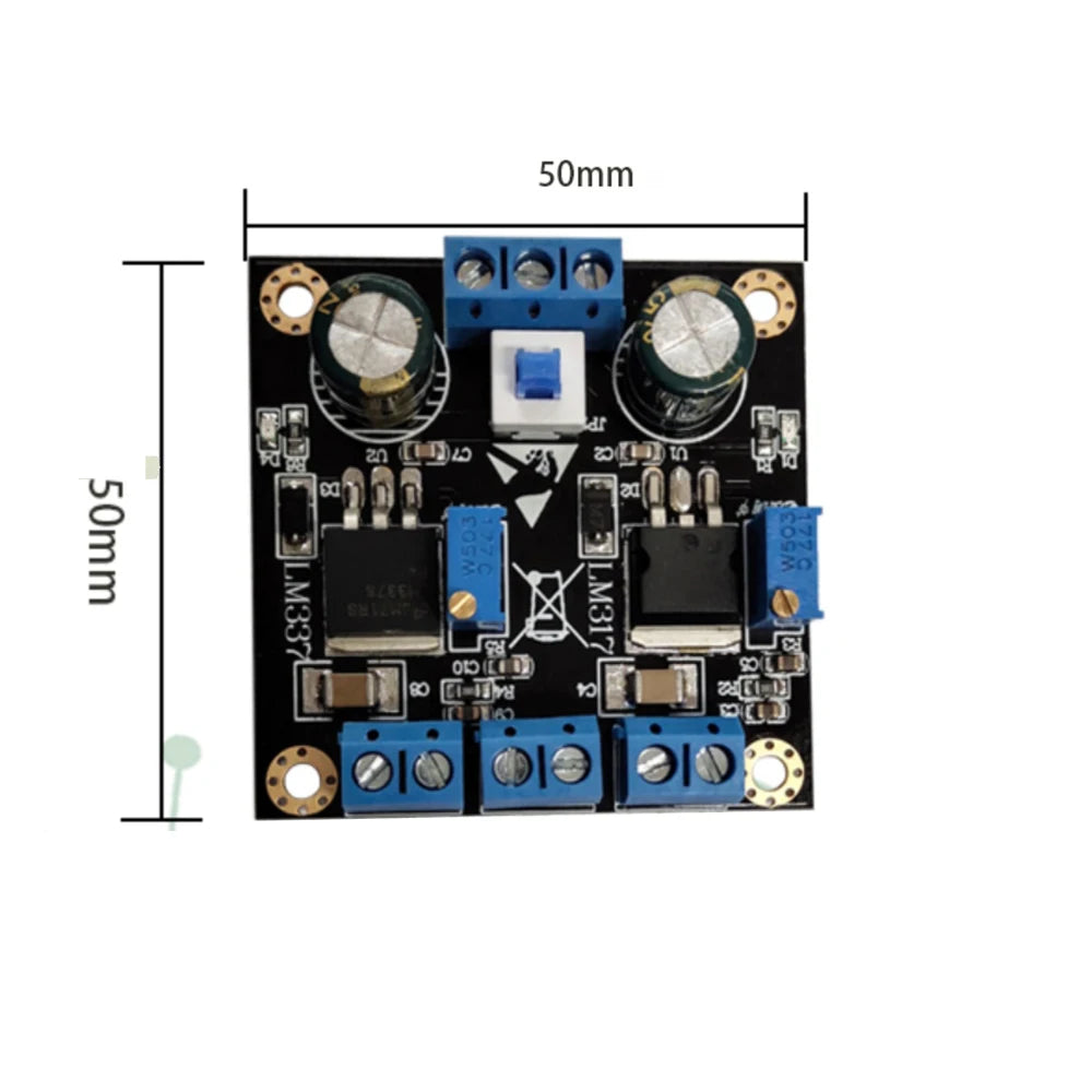 LM317 LM337 Positive/Negative Power Supply Linear DC Power Regulator Adjustable Power Module Buck Step Down Power Supply Board Vue