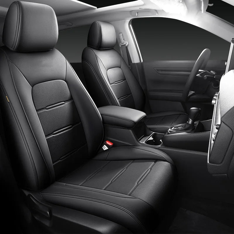 Custom Fit CRV Car Seat Covers for Select Honda CRV 2023 -2026 Full Set Artificial Leather Automobile Car Accessories -Wine Red Vue