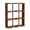 Large Capacity 9 Grids Cup Holder Decorative Space Saving Water Cup Display Rack Bamboo Multi-layer Cup Holder for Living Room Vue 9 Grids